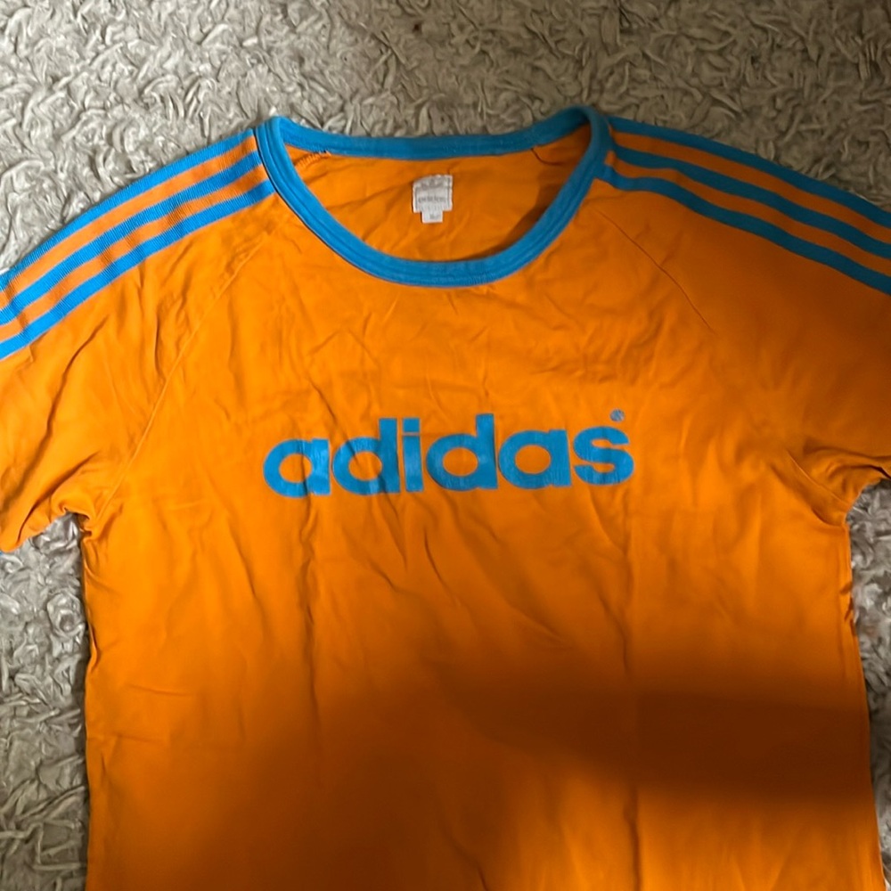 Adidas blue and orange tee